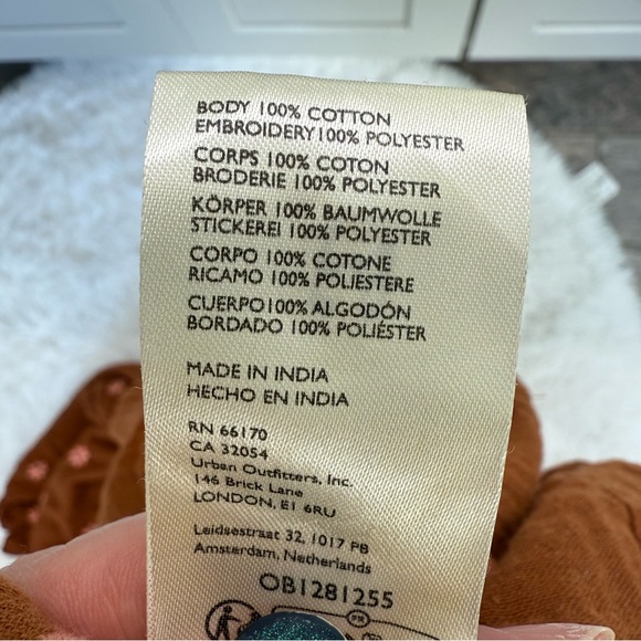 Free People Terracotta Floral embroidered boho midi dress - Picture 10 of 13